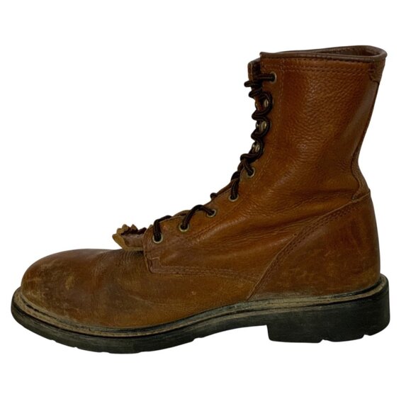 Ariat Cascade Mens Leather Work Boots US 11D Brown Steel Toe Construction - Picture 7 of 13